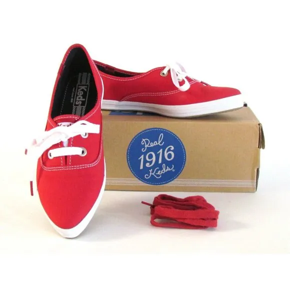 Keds Pointer Red Pointy Toe Sneakers Women's Sneaker Designer 8.1/2 Med