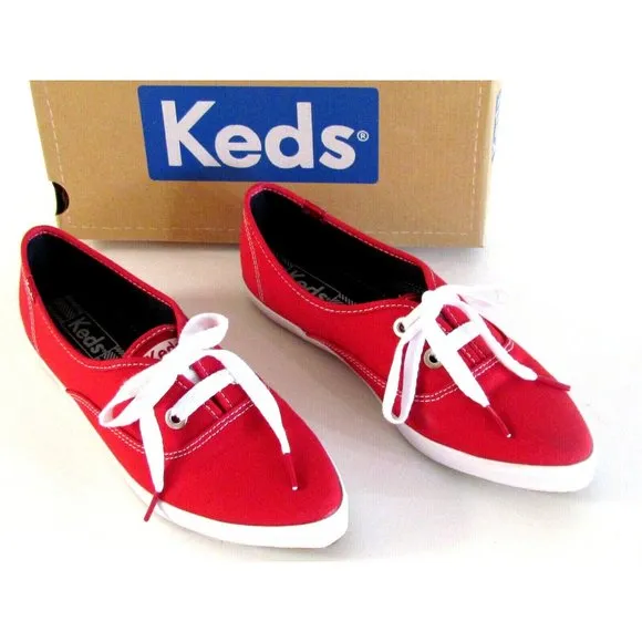 Keds Pointer Red Pointy Toe Sneakers Women's Sneaker Designer 8.1/2 Med