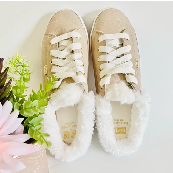 Keds x Kate Spade New York Sneaker/Mule Kickstart Fur Collar Glitter Suede