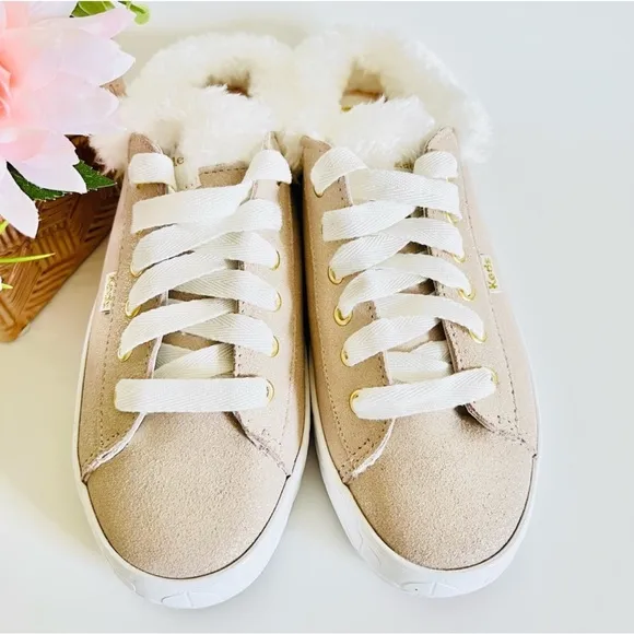 Keds x Kate Spade New York Sneaker/Mule Kickstart Fur Collar Glitter Suede