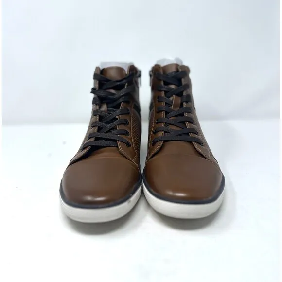 Kenneth Cole - All Crown Up Fashion Leather Sneakers Cognac Brown Men's 7.5 NEW