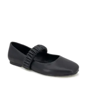 Kenneth Cole Elema Ruched Strap Ballet Flat Black Size 7
