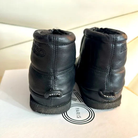 Kenzo Black Leather Kusco Boots