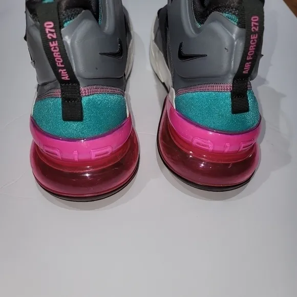 KIDS Nike Air Force 270 Cool Grey Hyper Jade