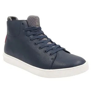 Kingside Men William High Top Fashion Sneakers Size US 9M Navy Blue Faux Leather