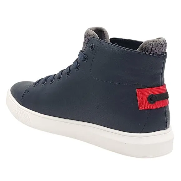 Kingside Men William High Top Fashion Sneakers Size US 9M Navy Blue Faux Leather