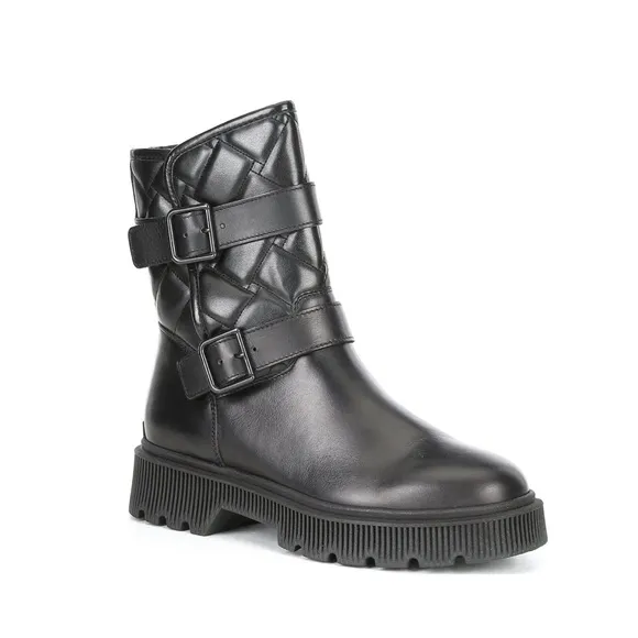 Kurt Geiger London Kingston Quilted Moto Boots, Black, Size EU 36.5 New w/o Box