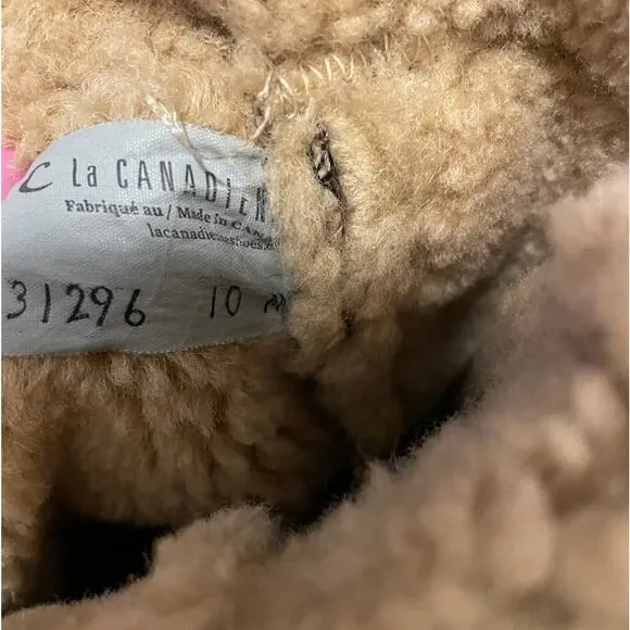 La Canadienne 10 Shearling Suede Boots | Vintage Pull-On, Buckle Detail, EUC