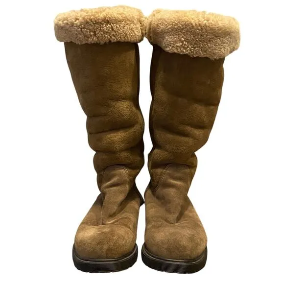 La Canadienne 10 Shearling Suede Boots | Vintage Pull-On, Buckle Detail, EUC