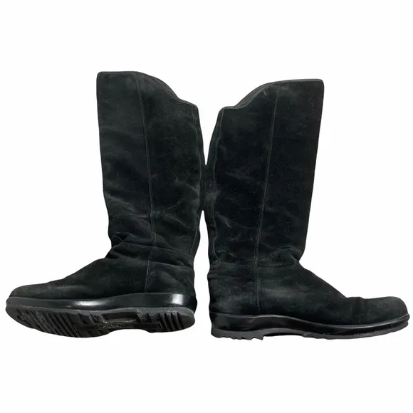 LA CANADIENNE Black Suede Over The Knee Boots 6.5