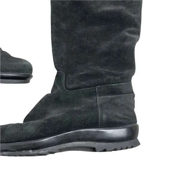 LA CANADIENNE Black Suede Over The Knee Boots 6.5
