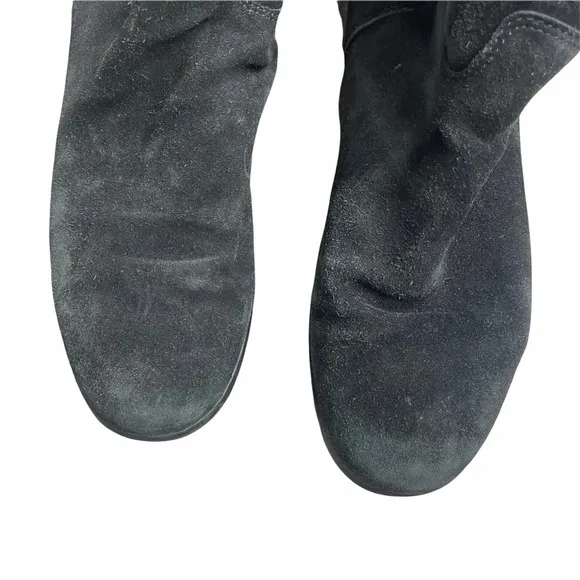 LA CANADIENNE Black Suede Over The Knee Boots 6.5