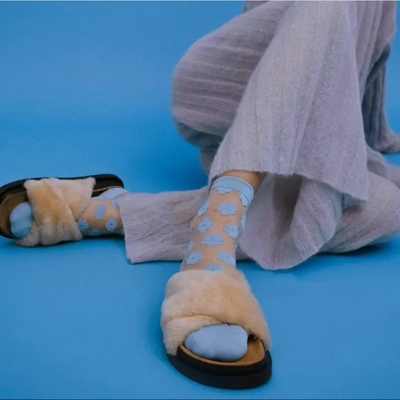 LABUCQ Italy | Mo Camel Shearling Slides
