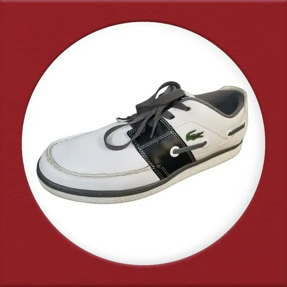 Lacoste Splitstep Leather Casual‎ Sneakers White Black Fashion Trainers Size 11