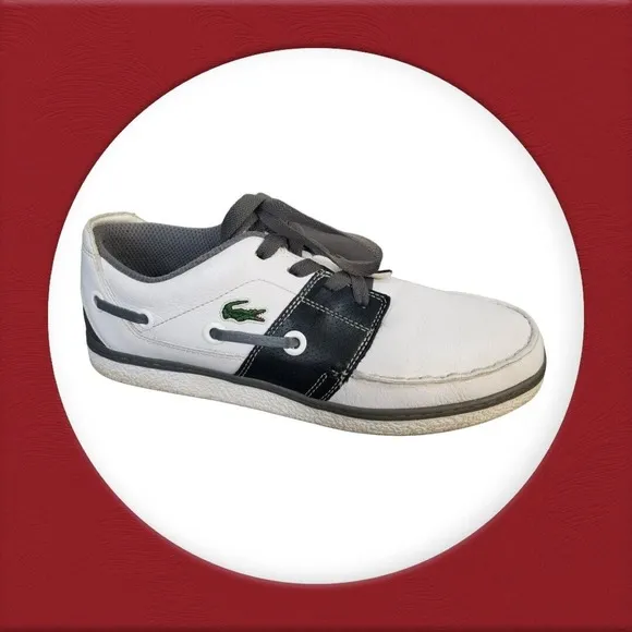 Lacoste Splitstep Leather Casual‎ Sneakers White Black Fashion Trainers Size 11