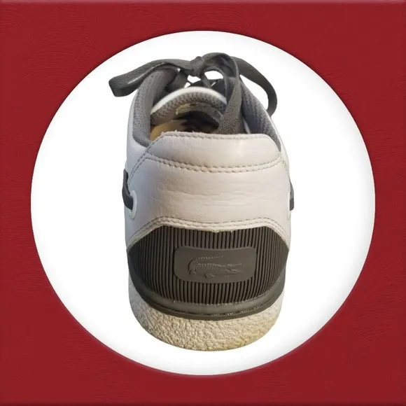 Lacoste Splitstep Leather Casual‎ Sneakers White Black Fashion Trainers Size 11