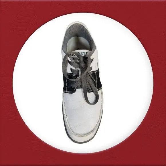 Lacoste Splitstep Leather Casual‎ Sneakers White Black Fashion Trainers Size 11