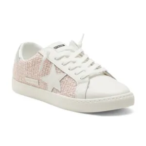 Last Pair! NEW VINTAGE HAVANA Carla Tweed Fashion Sneakers Pink Tweed