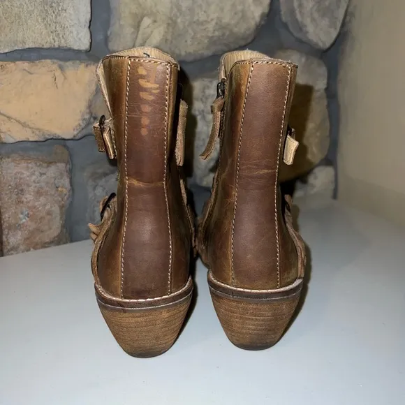 Latigo Paz Braid Booties Boho Leather Western Boot Size 7