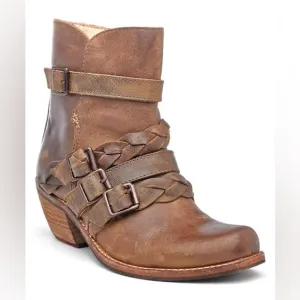 Latigo Paz Braid Booties Boho Leather Western Boot Size 7
