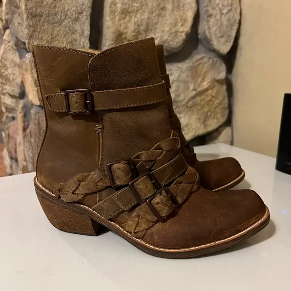 Latigo Paz Braid Booties Boho Leather Western Boot Size 7