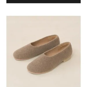 Lauren Manoogian Brown Brushed Alpaca Wool Felt Ballet Flat Shoes 39 8.5/9