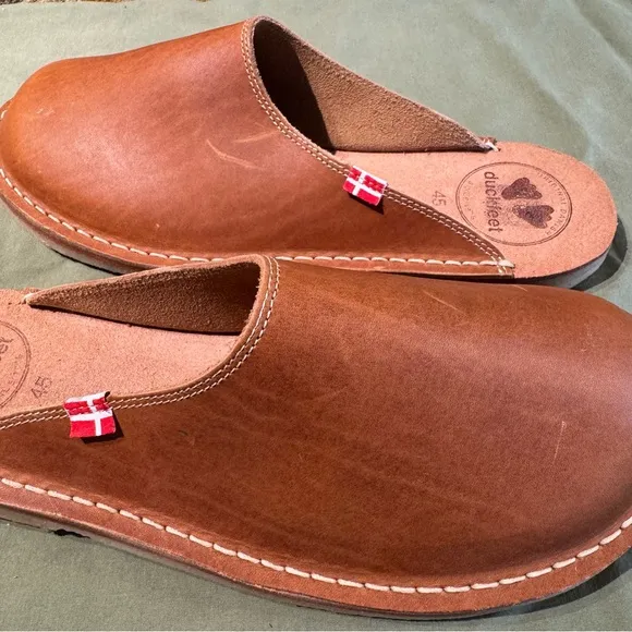 Leather Duckfeet BLÅVAND Mule