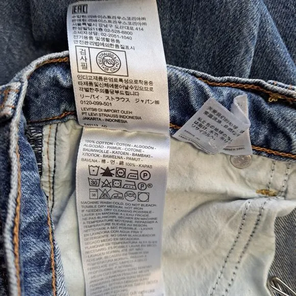 Levi's Jeans Women 26 Balloon Leg Baggy Barrel Horseshoe 80s Style Retro Vintage