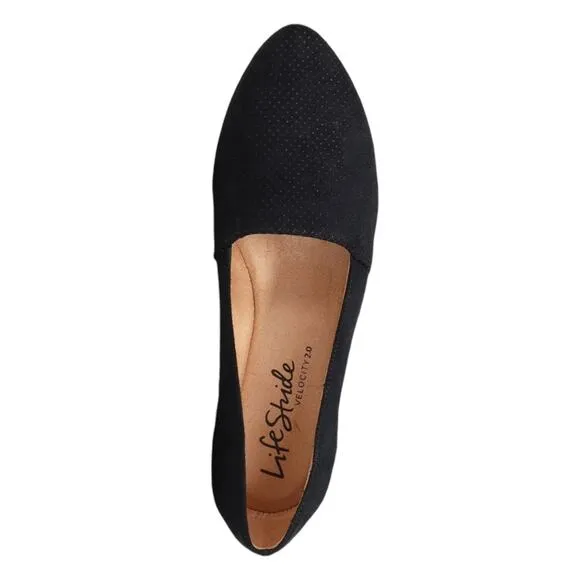 LifeStride Women's Bloom 2 Slip On Loafers Black Size 9 1/2 W