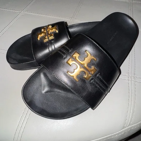 Limited Edition Tory Burch Everly Anatomic Lug Paris Nappa Slides Size 8 New