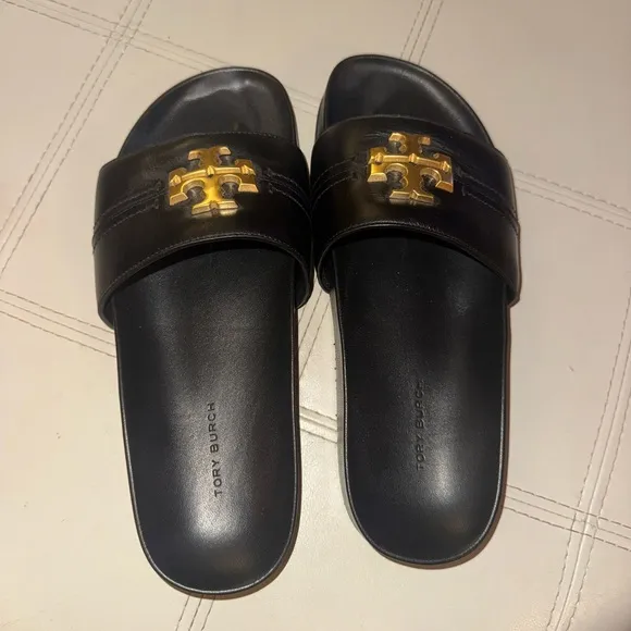 Limited Edition Tory Burch Everly Anatomic Lug Paris Nappa Slides Size 8 New