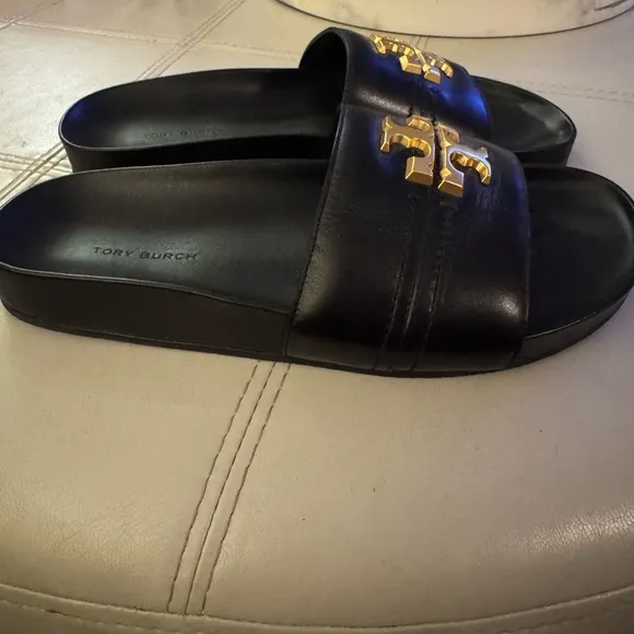 Limited Edition Tory Burch Everly Anatomic Lug Paris Nappa Slides Size 8 New