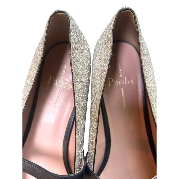 Linea Paolo Niara Size 9 Ballet Flats Mary Jane Rhinestone Cap Toe Shoe