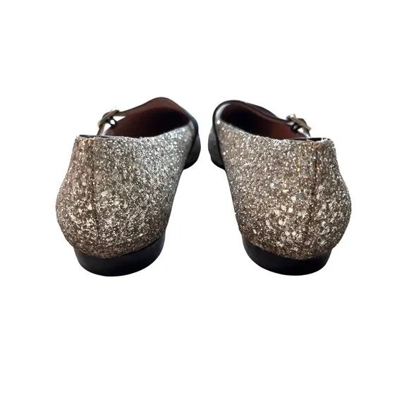 Linea Paolo Niara Size 9 Ballet Flats Mary Jane Rhinestone Cap Toe Shoe