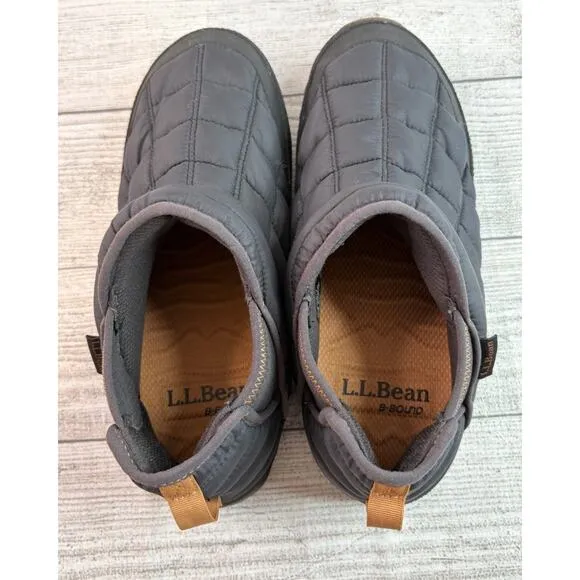 L.L. Bean Men’s Mountain Classic Quilted Ankle Boots II Black Slip On Size 9