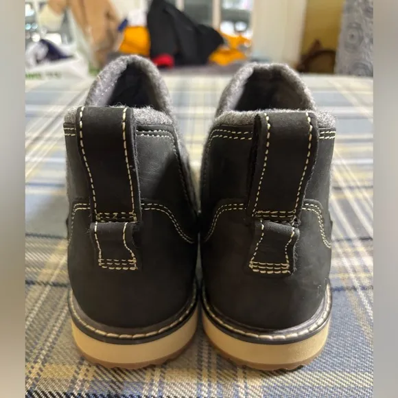 L.L. Bean Women’s 8 Wide Black Leather Stonington Pull On Chelsea Ankle Boots