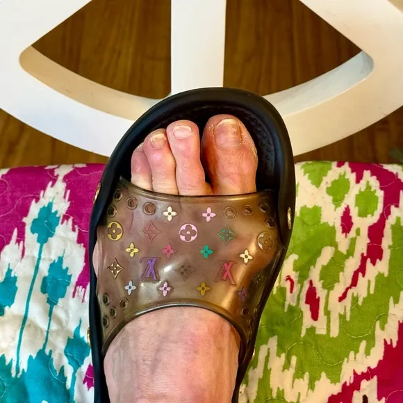 Louis Vuitton Multicolor Murukami Pool Slides