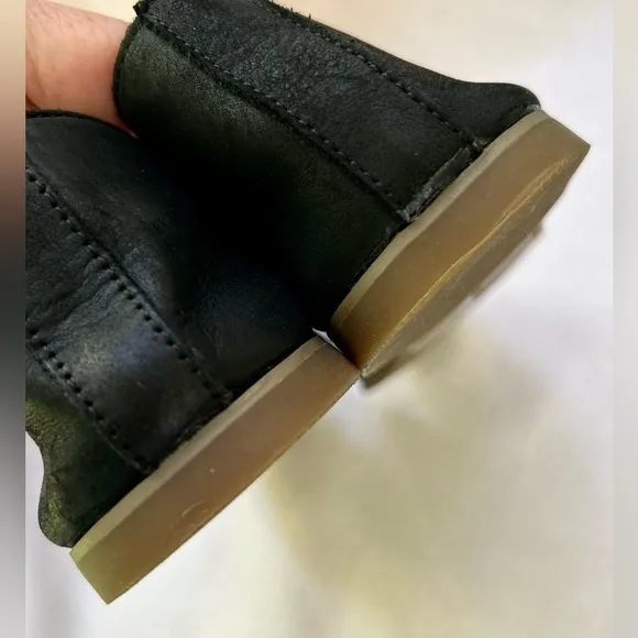 Lucky Brand 🩷 Charsa2 C Black Leather Slip On Flats Size 8 NEW (#10)