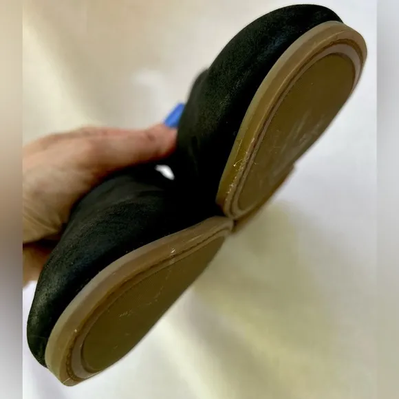 Lucky Brand 🩷 Charsa2 C Black Leather Slip On Flats Size 8 NEW (#10)