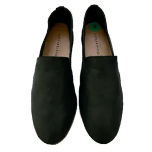 Lucky Brand 🩷 Charsa2 C Black Leather Slip On Flats Size 8 NEW (#10)