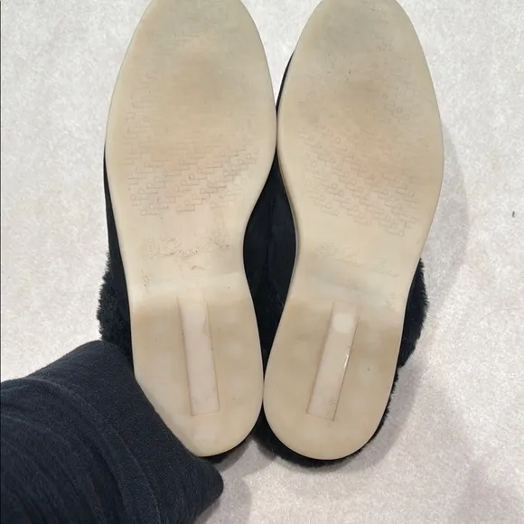 Luxurious Black Womens fur Loafers
