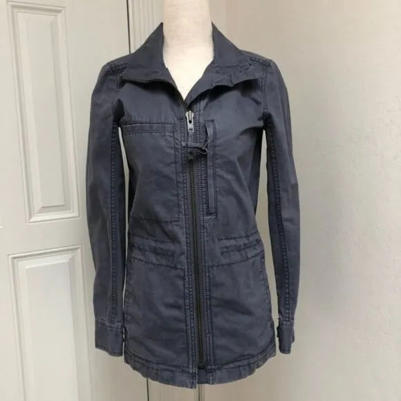 MADEWELL Gray Fleet Oversized Utility Jacket Small