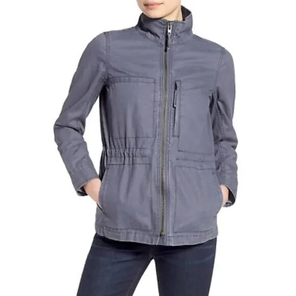 MADEWELL Gray Fleet Oversized Utility Jacket Small
