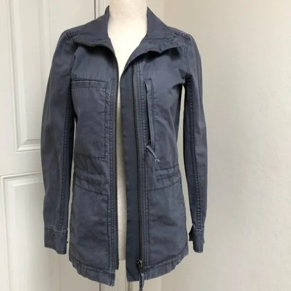 MADEWELL Gray Fleet Oversized Utility Jacket Small