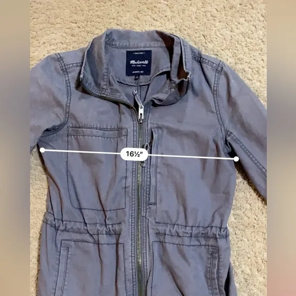 Madewell Gray Fleet Oversized Utility Jacket Women's Small Preppy Outerwear