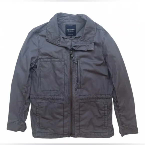 Madewell Gray Fleet Oversized Utility Jacket Women's Small Preppy Outerwear