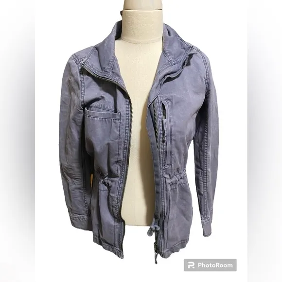 Madewell Gray Fleet Oversized Utility Jacket Women's Small Preppy Outerwear
