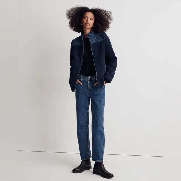 Madewell (Re)sourced Sherpa Zip-Front Jacket Women’s Size Small