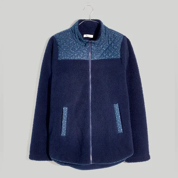 Madewell (Re)sourced Sherpa Zip-Front Jacket Women’s Size Small