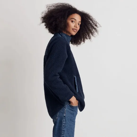 Madewell (Re)sourced Sherpa Zip-Front Jacket Women’s Size Small
